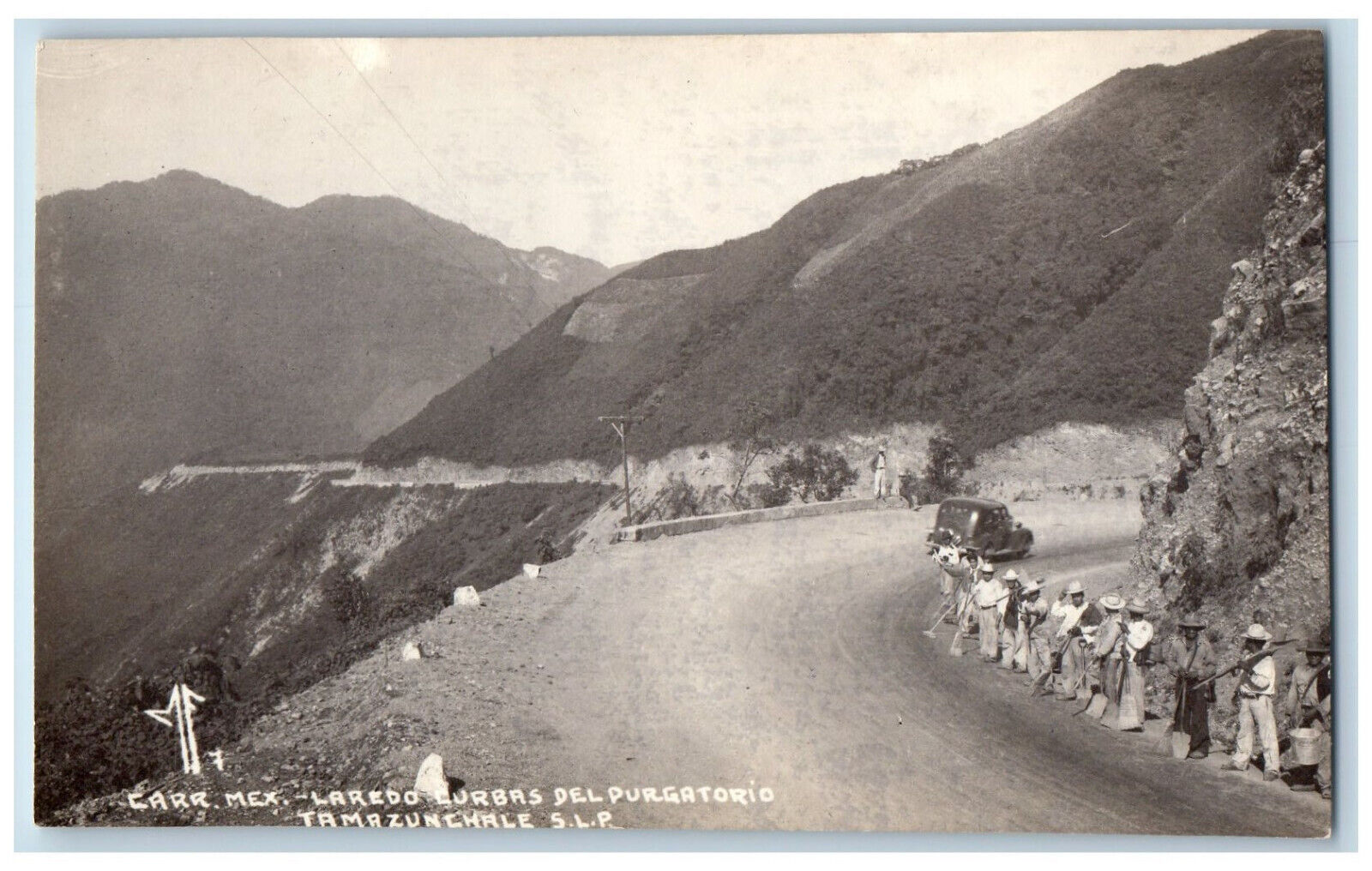 Tamazunchale San Luis Potosi Mexico Postcard Purgatory Curves c1940s RPPC Photo