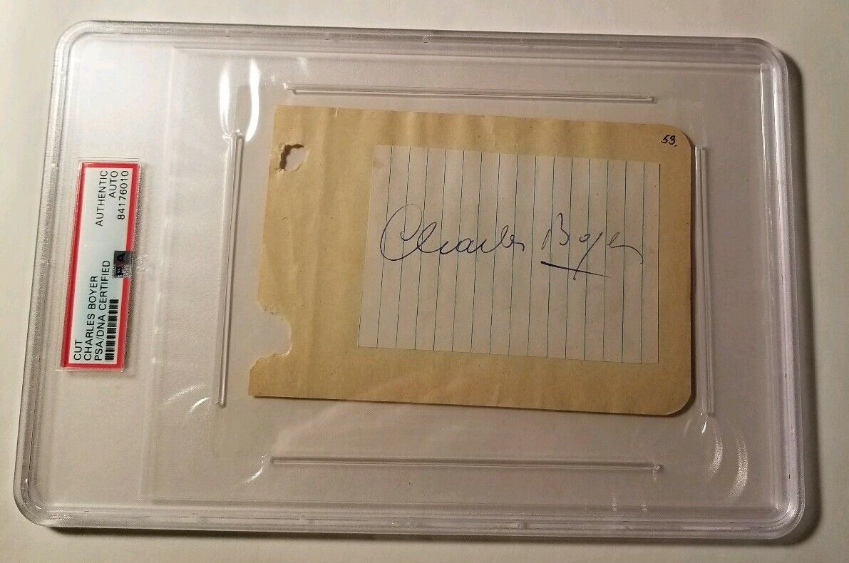 Charles Boyer Signed PSA DNA Autograph Auto Actor