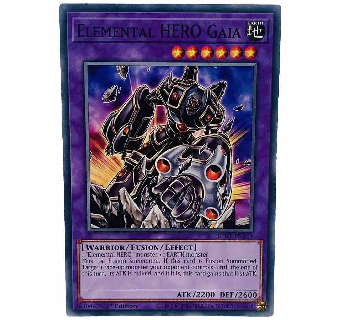 YUGIOH Elemental HERO Gaia BLC1-EN154 Common Card 1st Edition NM-MINT