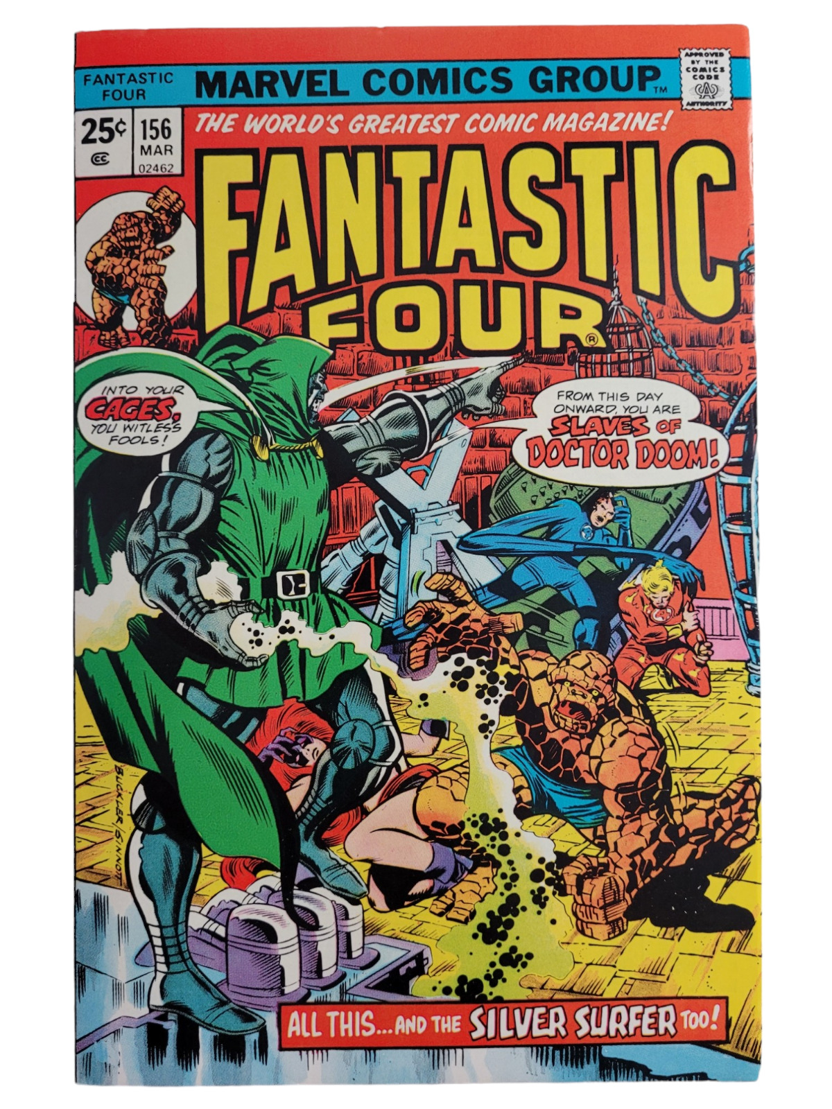 FANTASTIC FOUR #156  Doom Silver Surfer Vintage Raw Marvel Comic VF/VF+ MCU