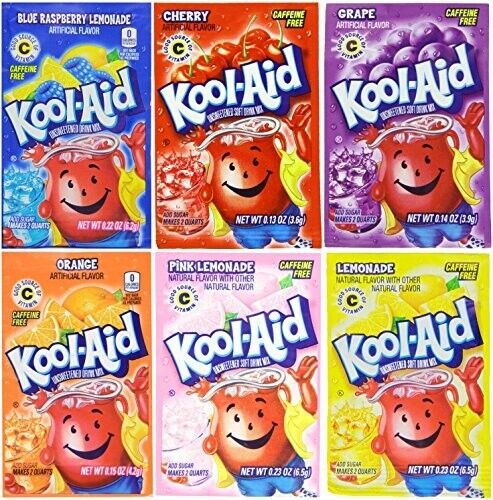Kool-Aid Drink Mix, 6 Flavors Variety Pack, 48 Packets