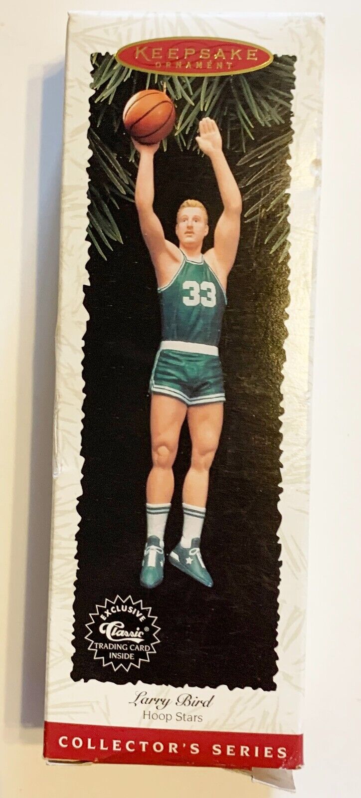 Flawless Hallmark Keepsake NBA MVP Larry Bird Ornament-C Photos-Box Not Perfect