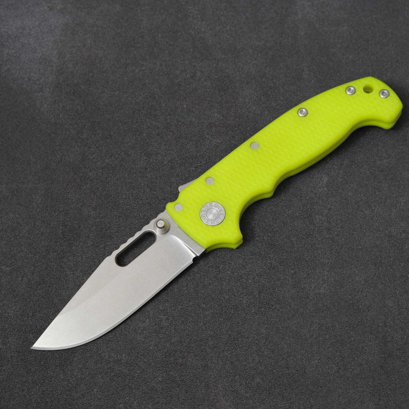 Demko Knives AD20S Clip Point 20CV - Dayglow Yellow G10