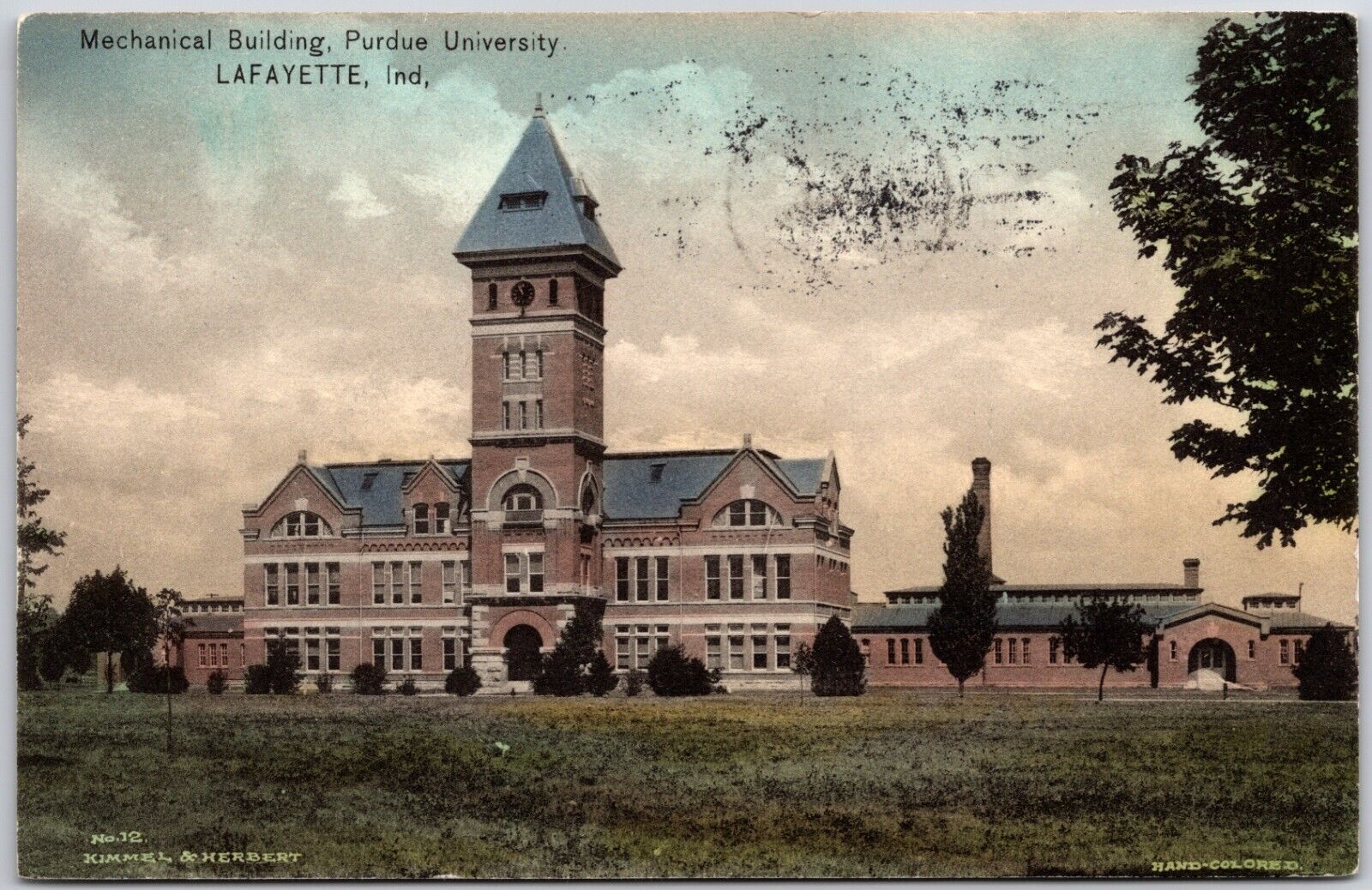 Purdue University Lafayette Indiana Mechanical Bldg Divided Back Postcard 1909