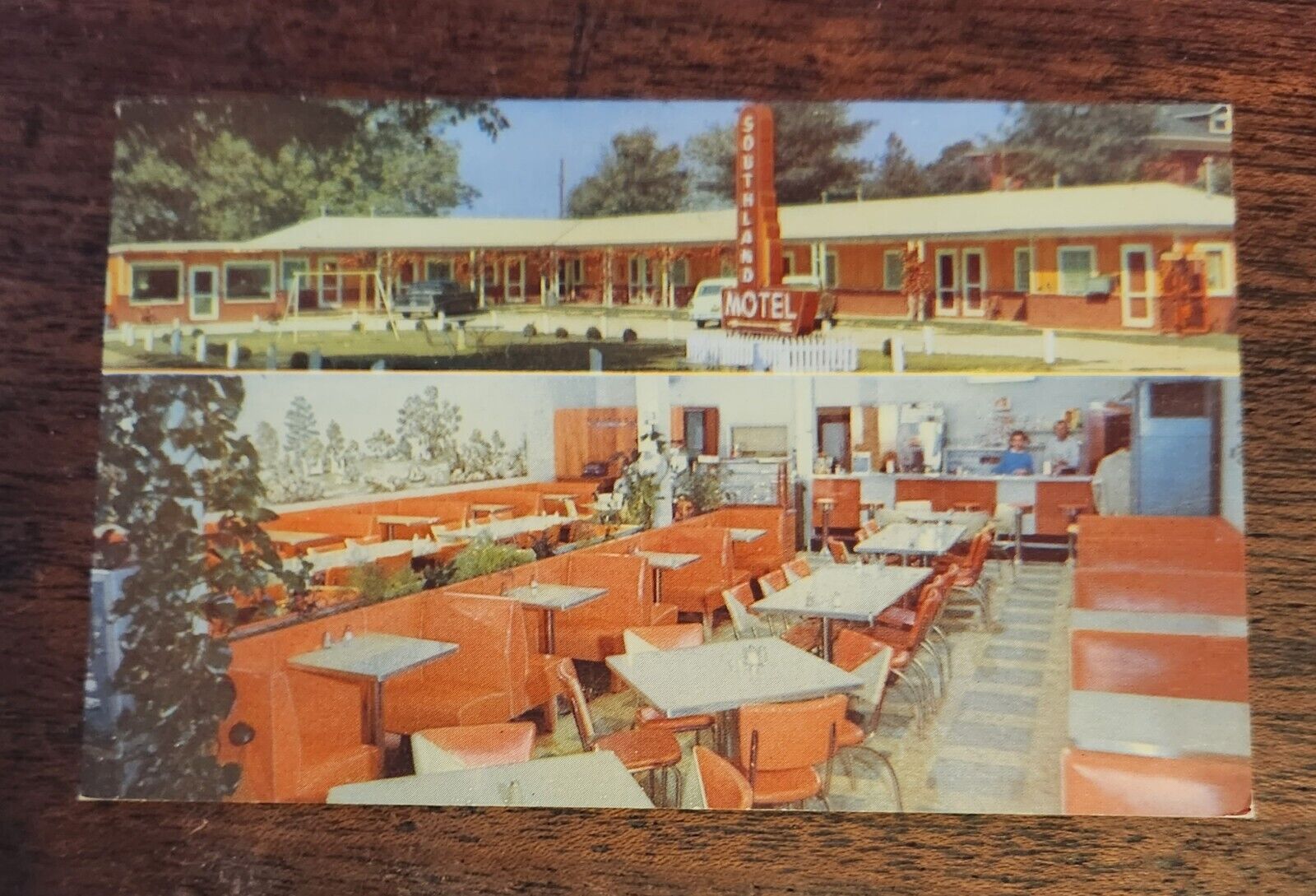 Postcard Vtg Georgia Southland Motel Commerce Threatts Restaurant Hotel