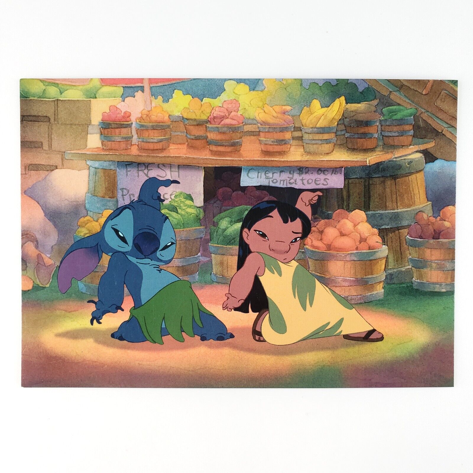 Lilo Stitch Hula Dance Postcard 4x6 Walt Disney Animation Movie Dancing D1821