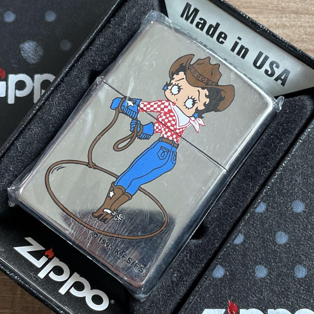 Zippo 1995 Vintage Cowgirl Betty Oil Lighter