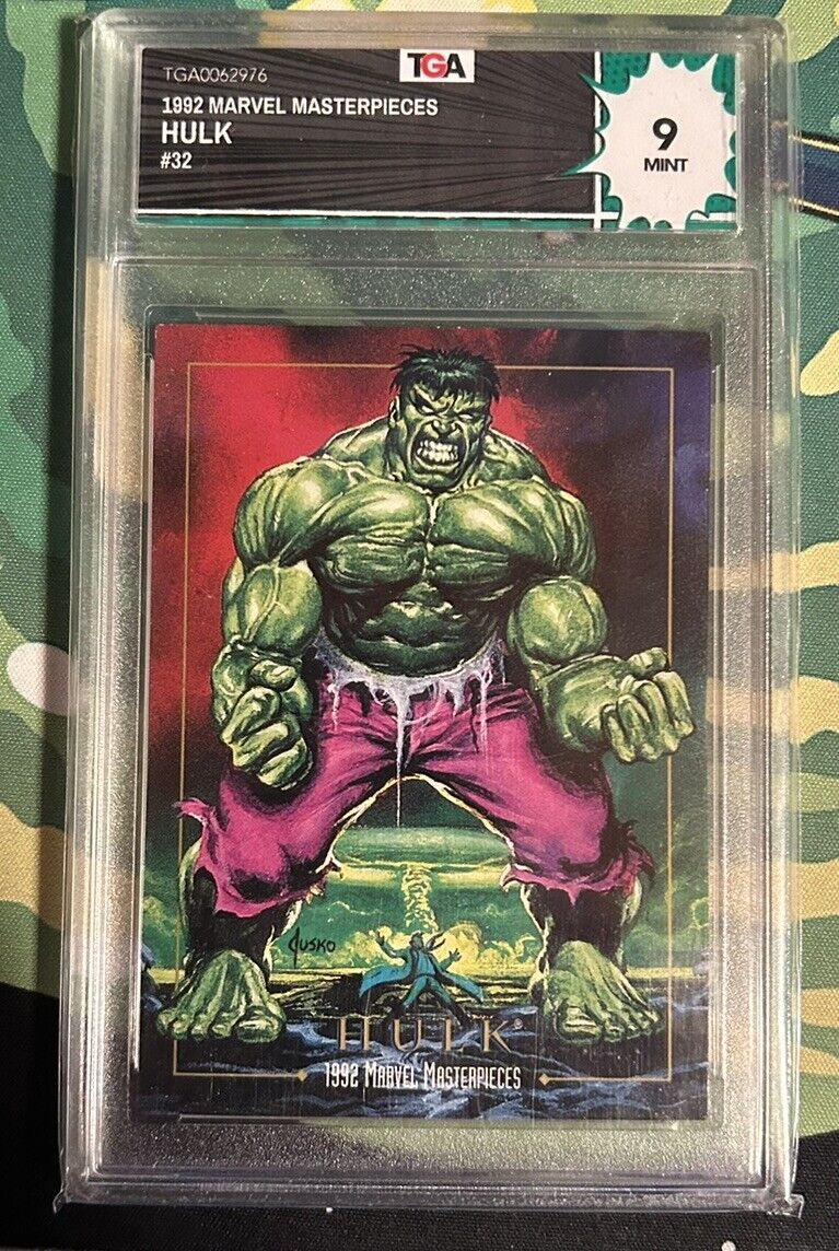 1992 Marvel Masterpieces Hulk #32 TGA 9 MINT
