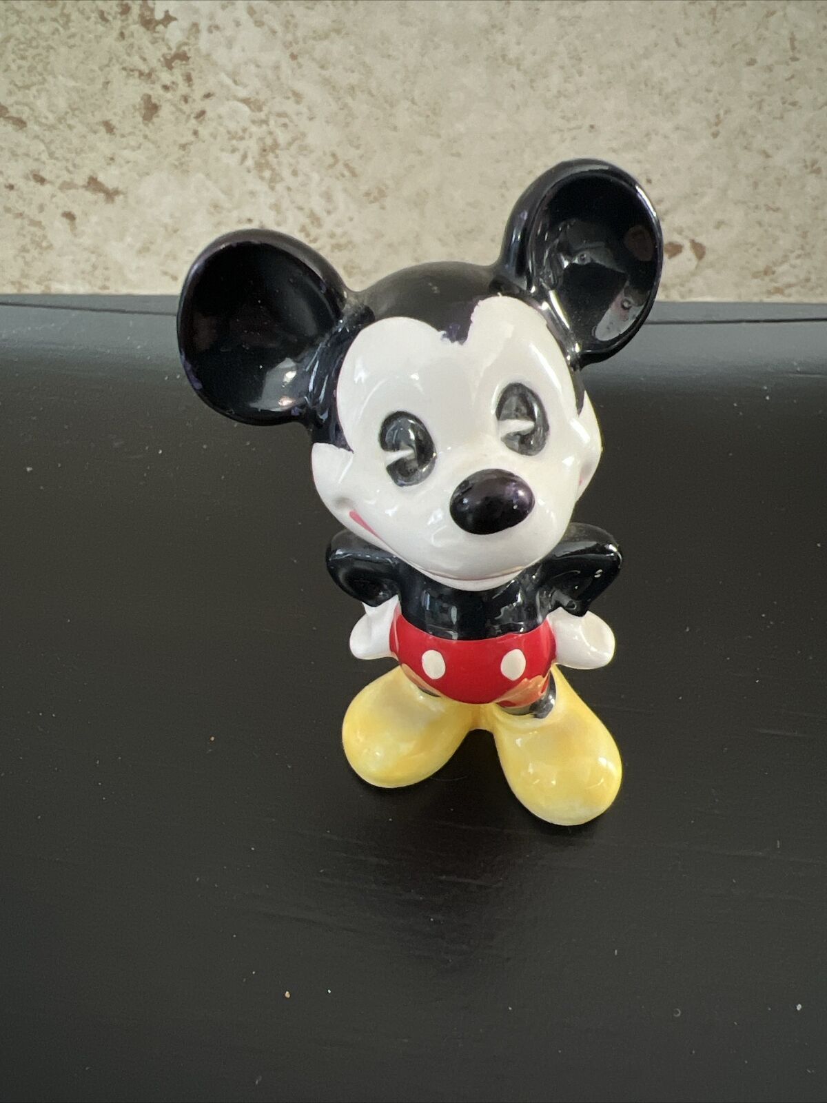 Vintage Mickey Mouse Porcelain Figurine stamped Walt Disney Production Japan