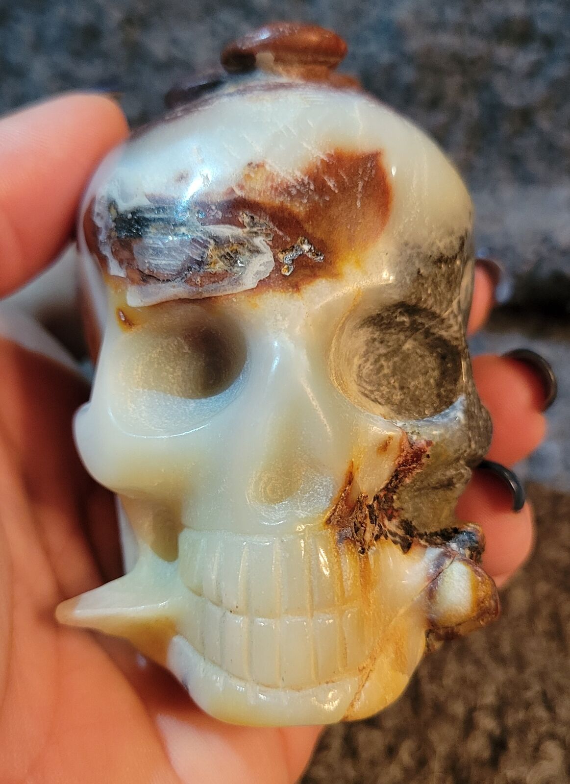 Chinese Amazonite Skull, Crystal Carvings, Gorgeous