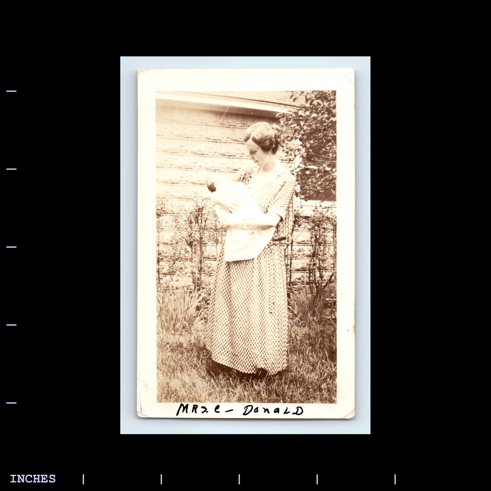 Vintage Photo WOMAN HOLDING BABY