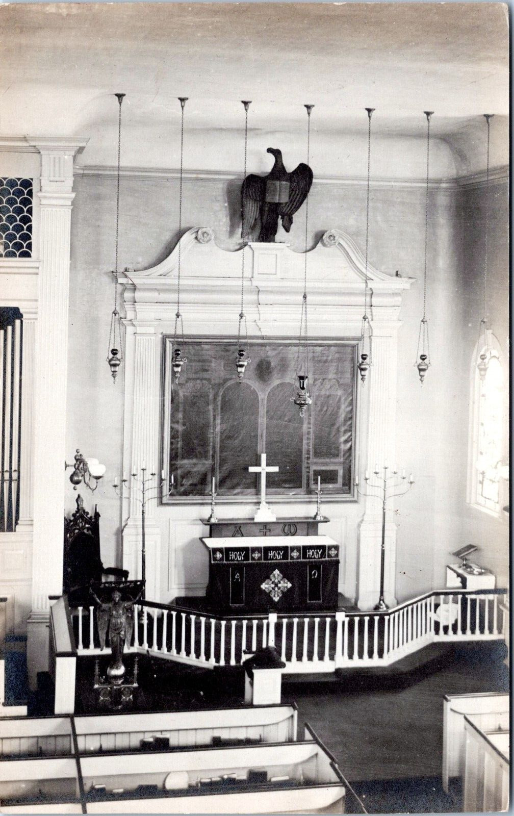 RPPC St Paul Episcopal Church, Newburyport Massachusetts- Photo Postcard c1910s