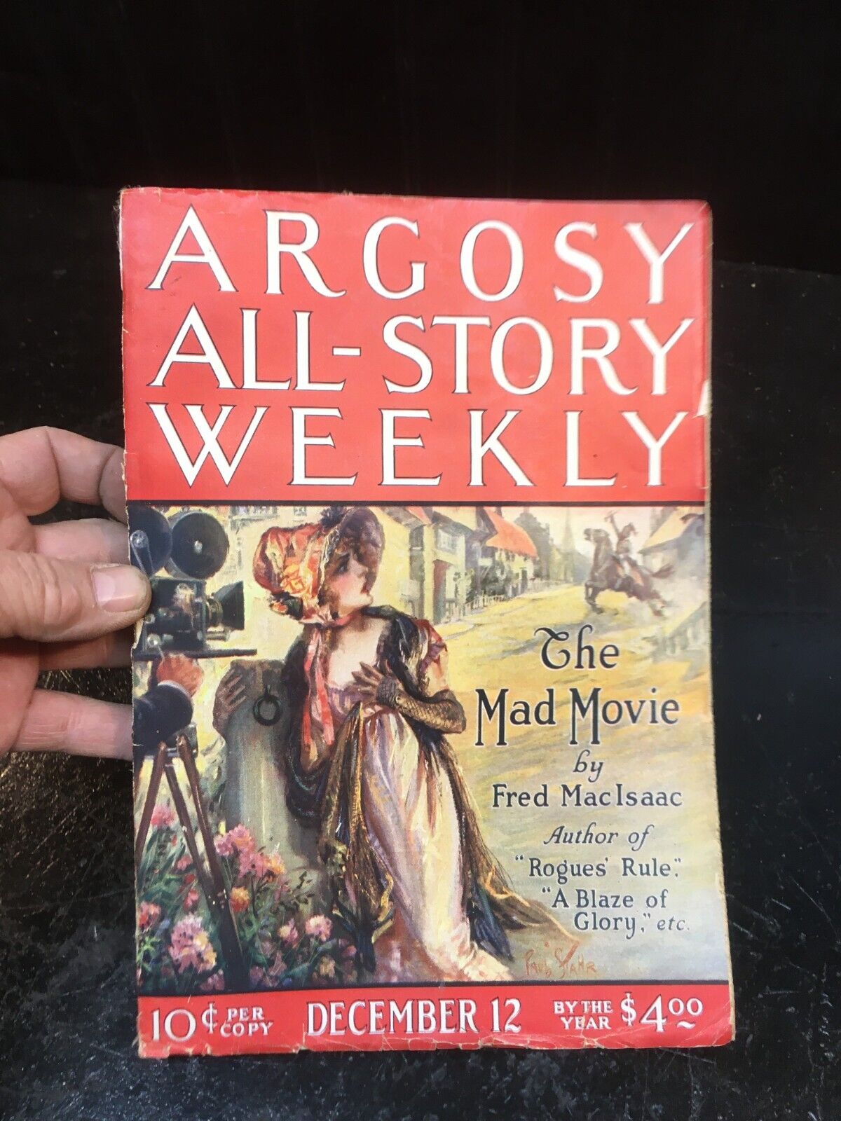 Argosy All Story Weekly  December 12, 1925 The Mad Movie   pulp fiction book mag