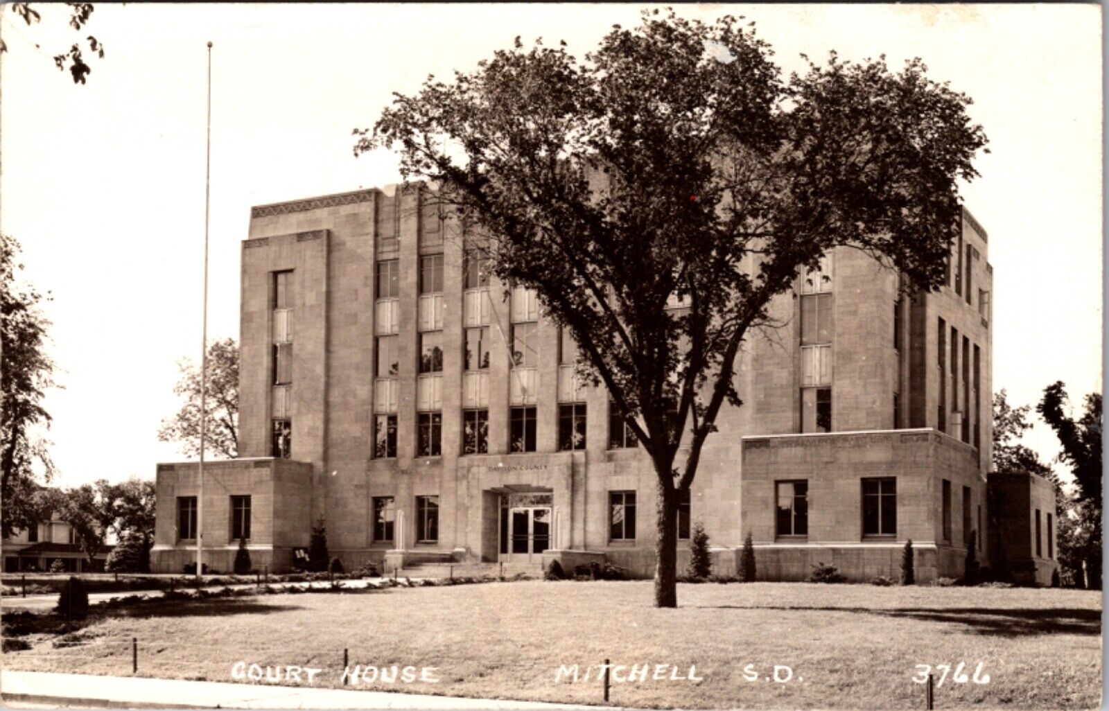 Real Photo Postcard Court House in Mitchell, South Dakota