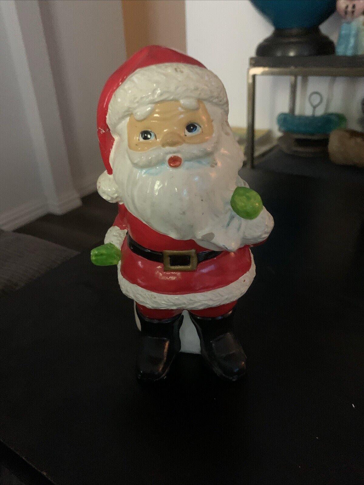 Santa Claus Figurine by MY Japan Vtg Ceramic Christmas Holiday Decoration