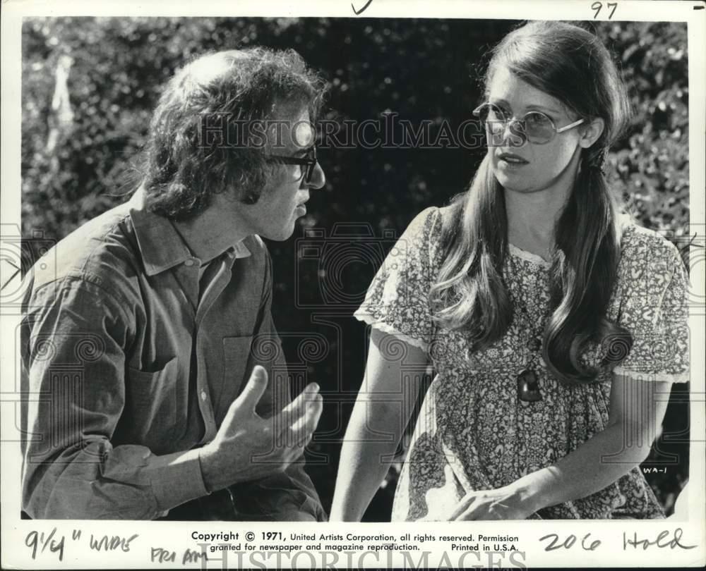 1971 Press Photo Actor Woody Allen And Actress Louise Lasser In Movie \