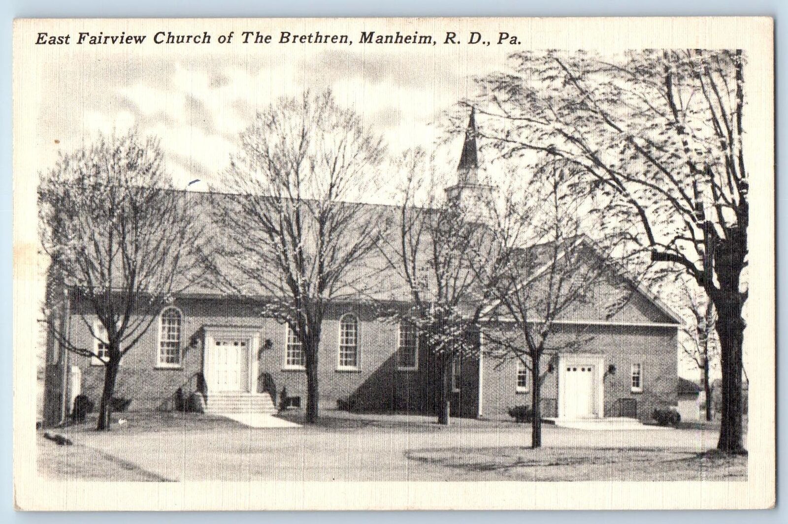 Manheim Pennsylvania PA Postcard East Fairview Church Of The Brethren c1940s