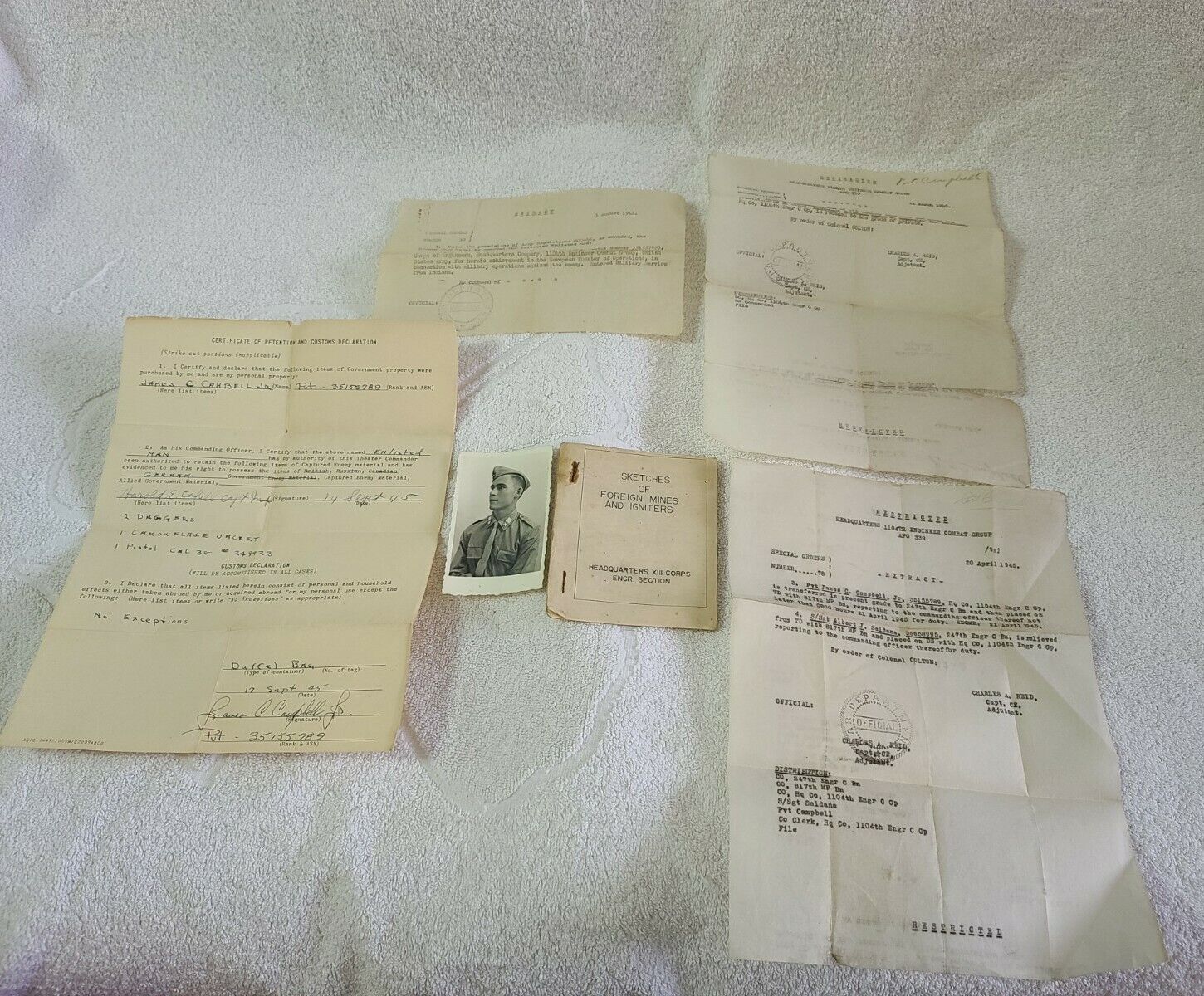1940-50's Vintage Document Lot (Pre-Owned) 