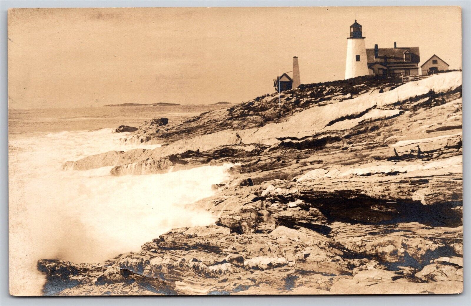 Postcard Pemaquid Light House, Maine RPPC U110