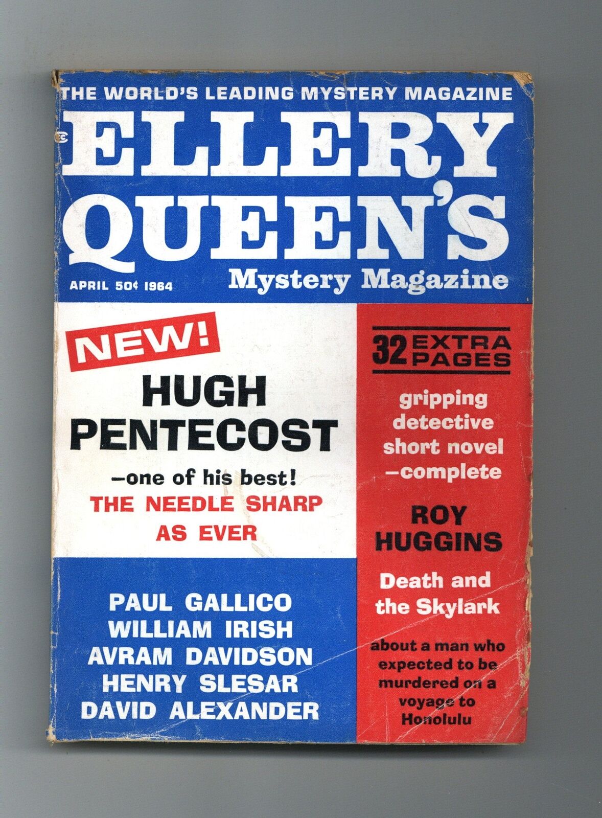 Ellery Queen\'s Mystery Magazine Vol. 43 #4 VG 1964 Low Grade