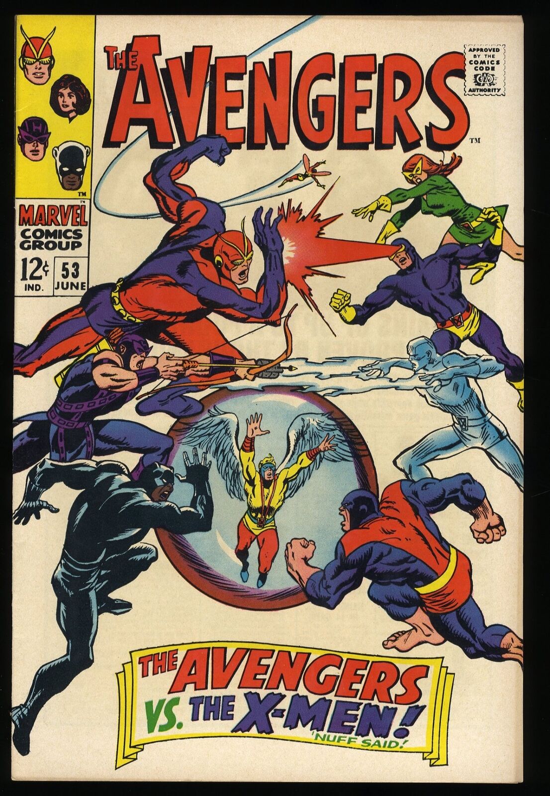 Avengers #53 VF/NM 9.0 Avengers Vs X-Men Buscema Cover 1968  Marvel 1968