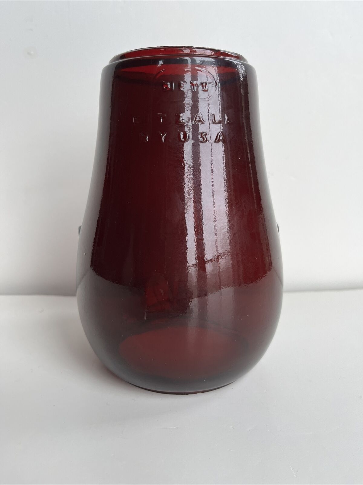VTG Dietz Glass Railroad Lantern Ruby Red Fitzall Loc Nob Globe 6.5” Tall USA