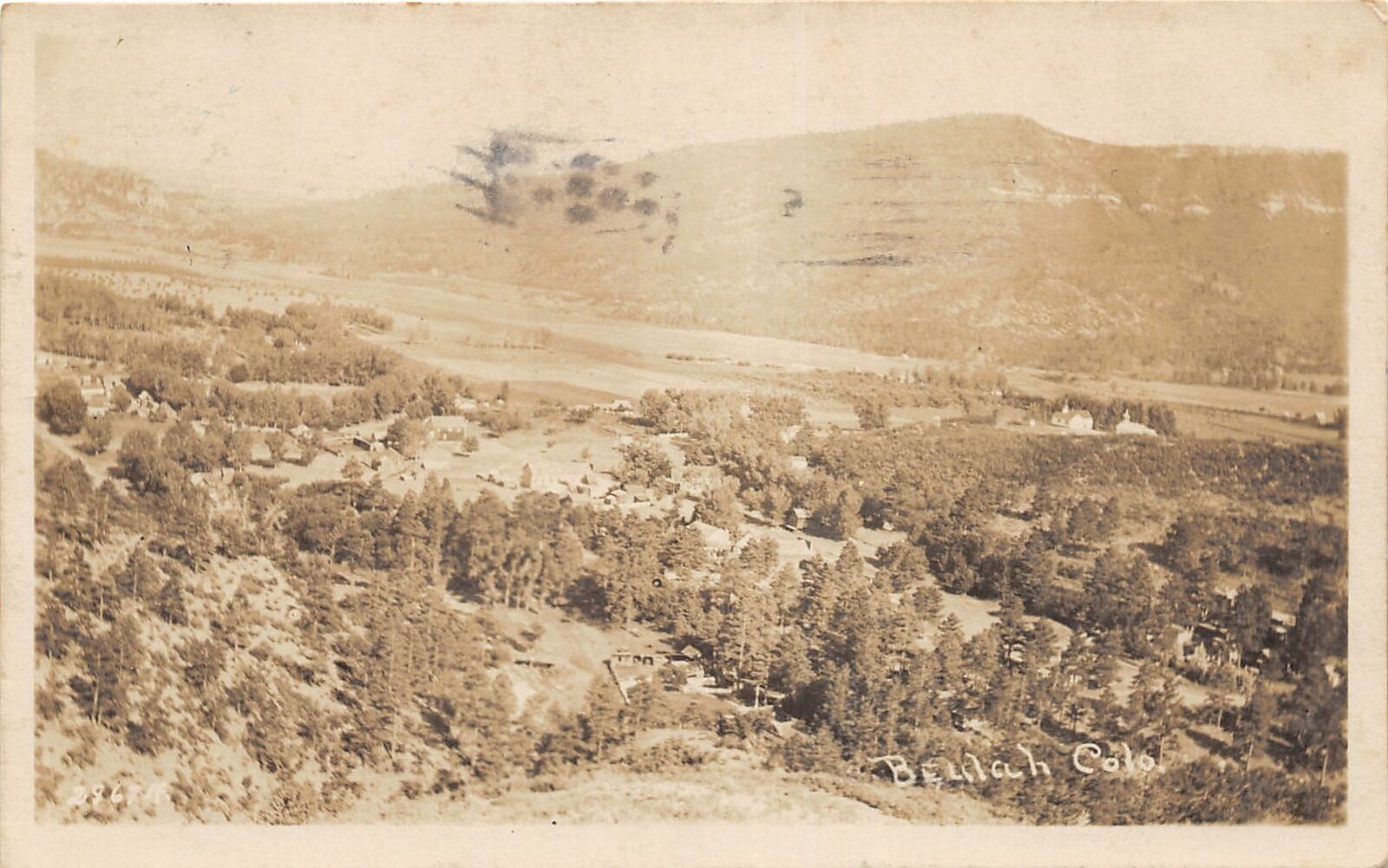 G23/ Beulah Colorado RPPC Postcard 1910 Birdseye View Mountains