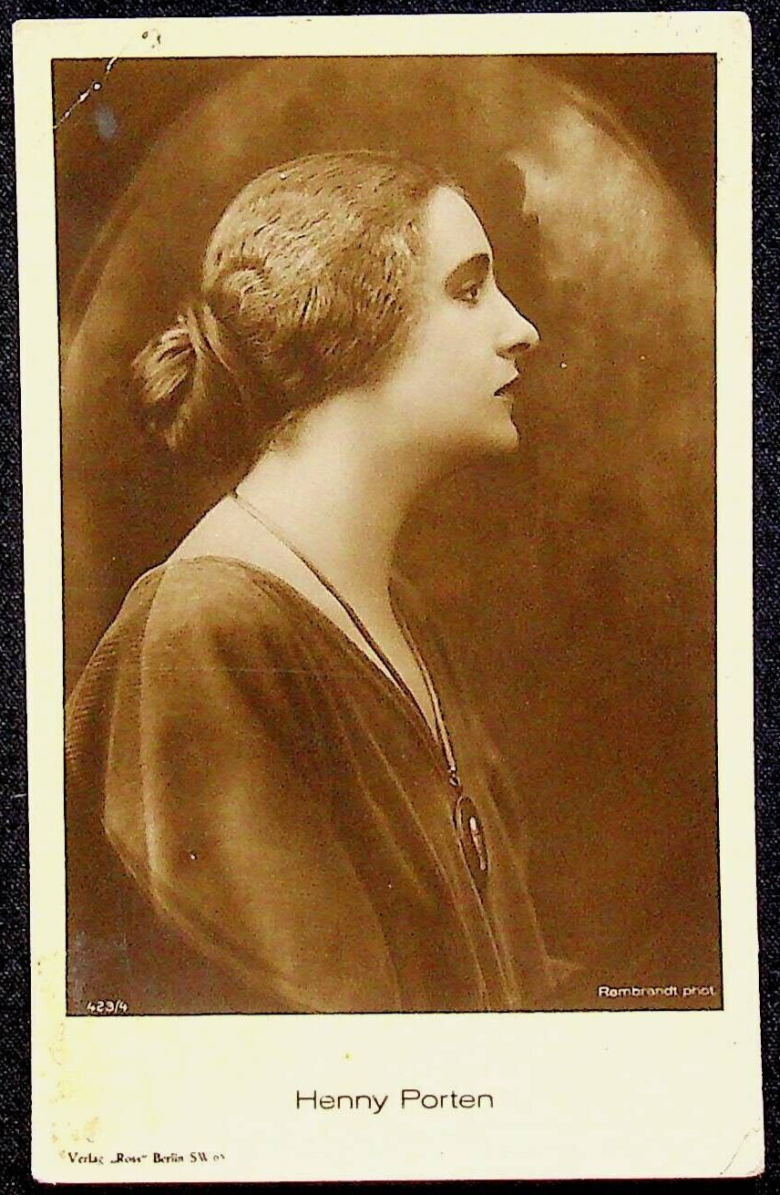 RPPC 1910s Henny Porten Movie Star Silent Film Actress Real Photo Postcard