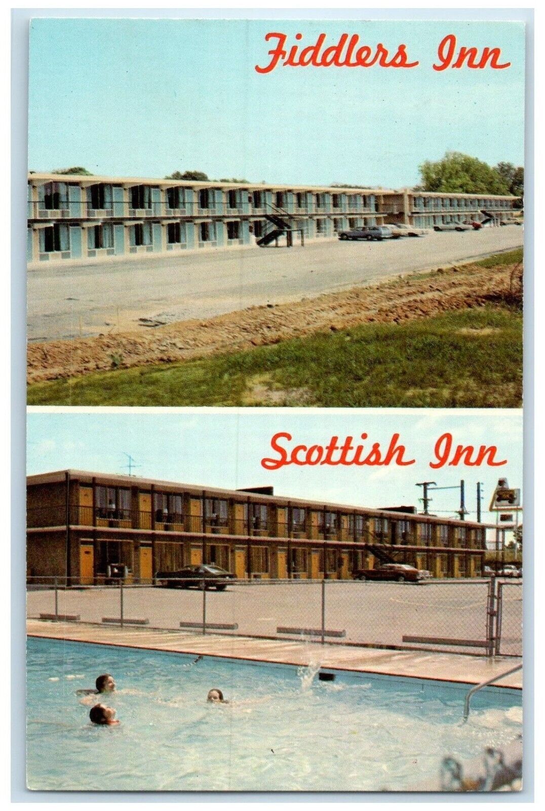 Nashville Tennessee TN Postcard Scottish Inn And Fiddlers Inn Dual View Vintage