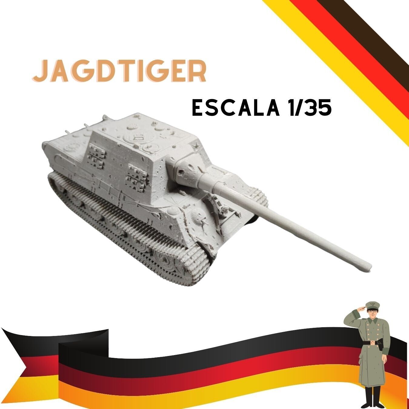 German Jagdtiger with bullet impacts ww2 scale 1:35 Models Kits DIY