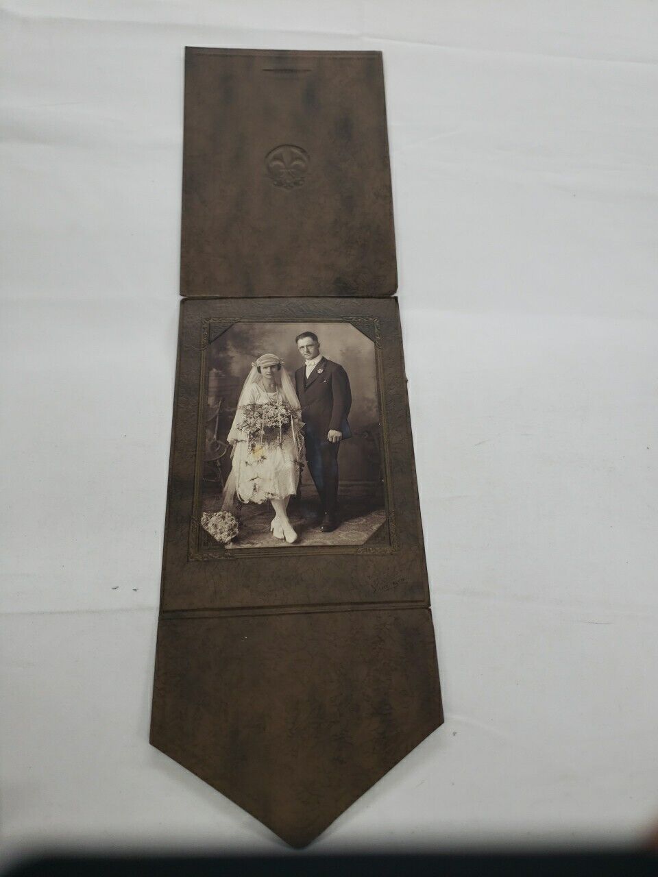 Bride Wedding Dress Photograph Antique Real Photo Original 1920’s Flapper