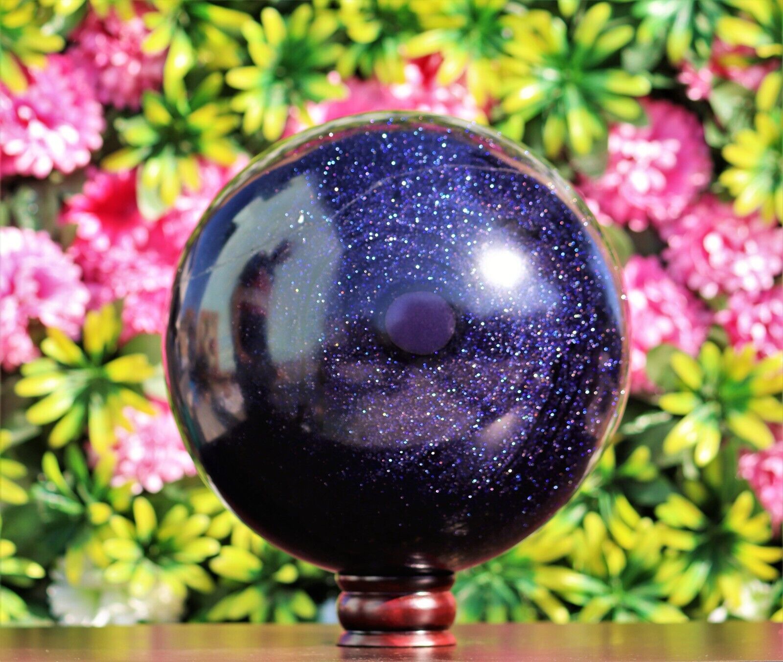 Huge & Rare 23 CM Blue Goldstone Healing Power Aura Reiki Meditation Sphere Ball