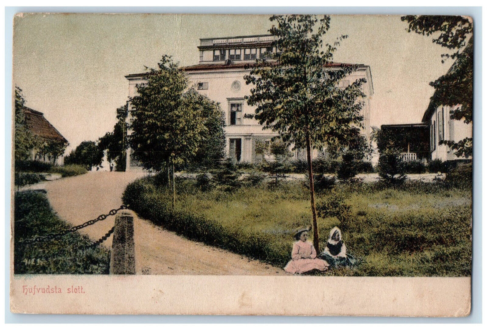 c1905 View of Huvudsta Gamla Slott Solna Sweden Posted Antique Postcard