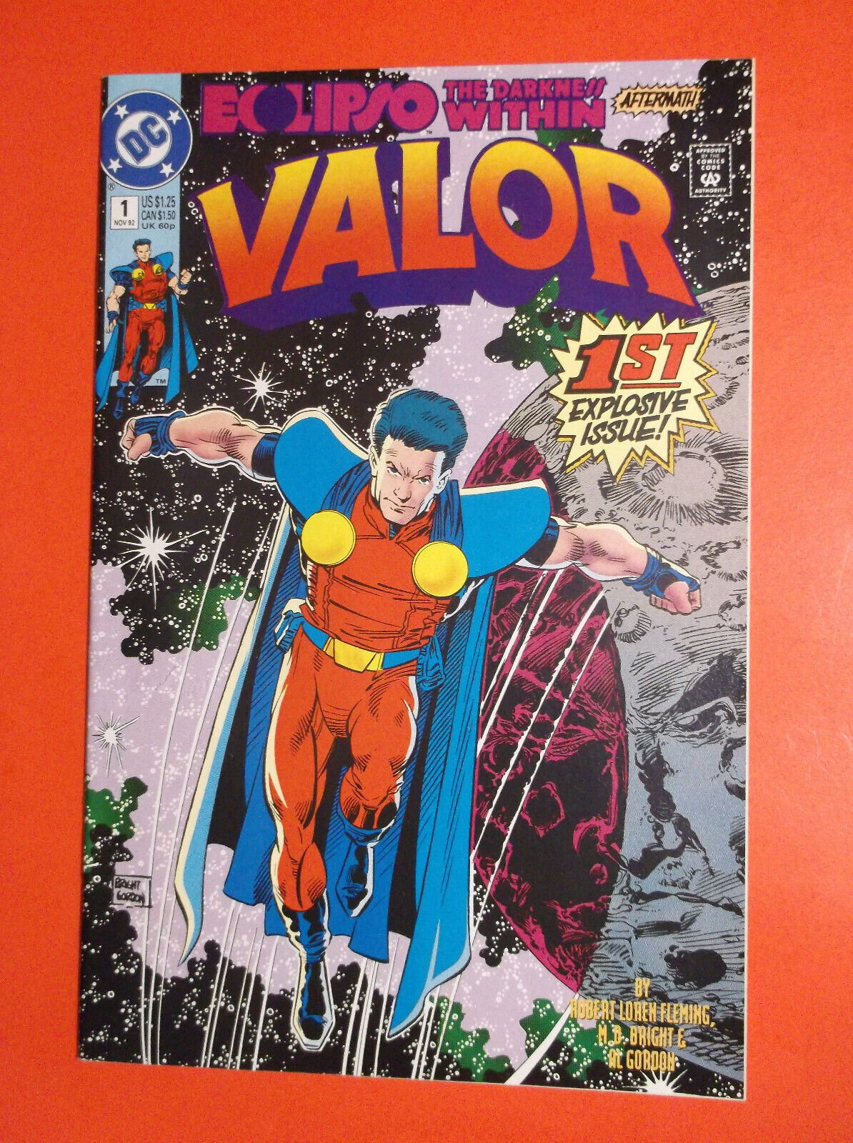VALOR # 1 - NM 9.2/9.4 - 1992 BRIGHT COVER - 1st EXPLOSIVE ISSUE