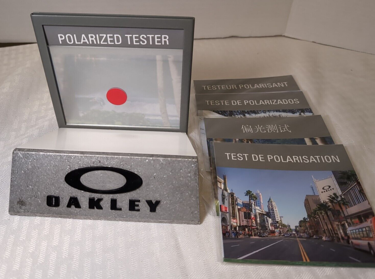 Oakley Sunglasses Display Stand & Polarized Tester. Made Of Metal.