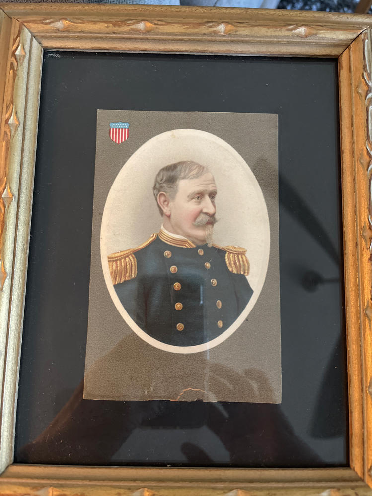 Spanish American War Admiral Schley framed portrait C.D. Kenny