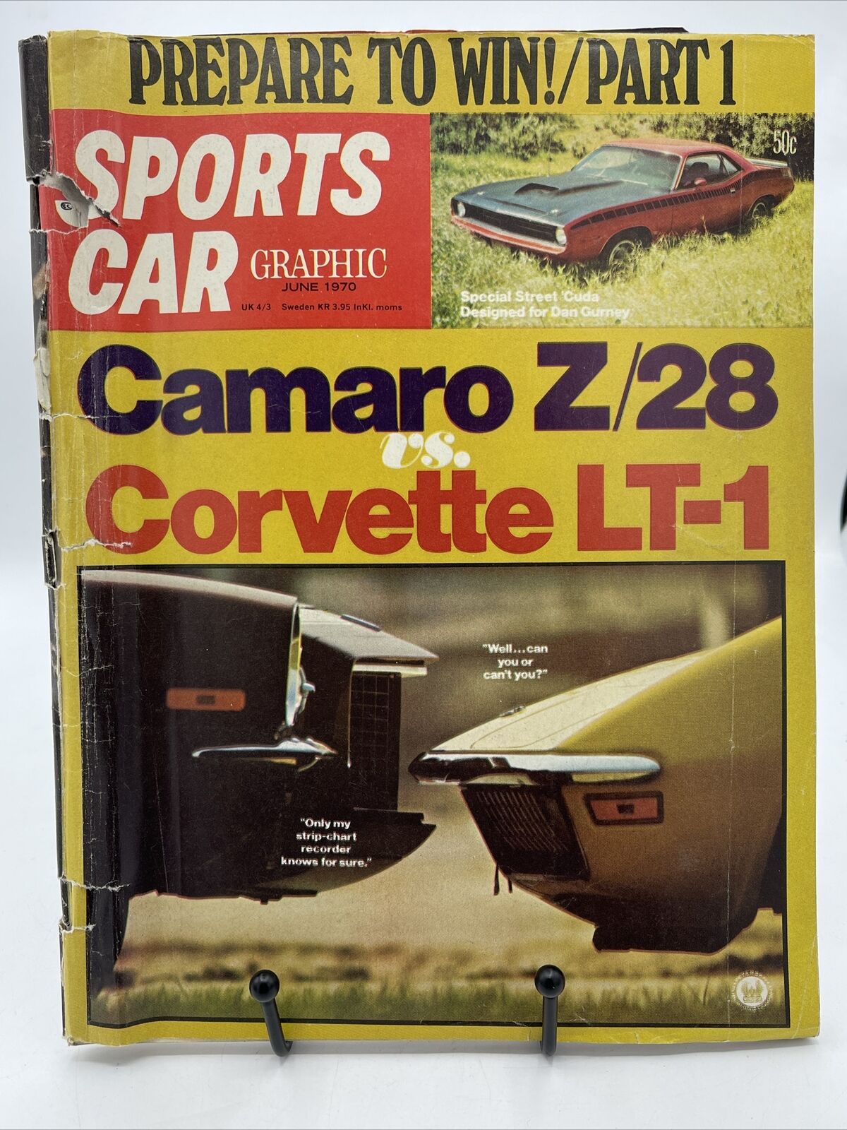 Sports Car Graphic 1970 Magazine June Vol 10 No. 6 LT1 vs Z28 Camaro Corvette