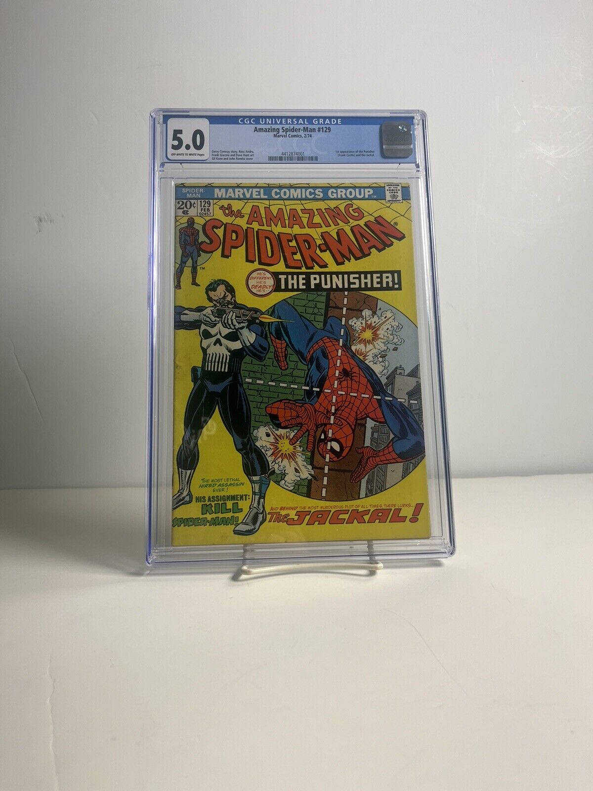 Amazing Spiderman #129 (1975) Graded 5.0 CGC FRESH SLAB 💥 FIRST PUNISHER Read