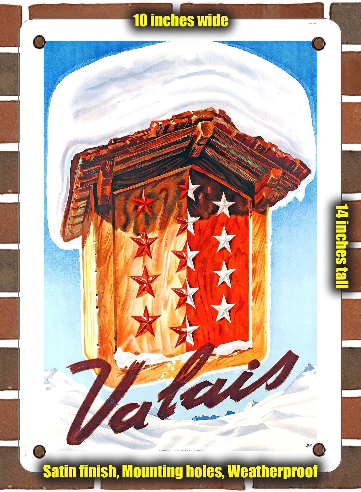 METAL SIGN - 1945 Valais - 10x14 Inches