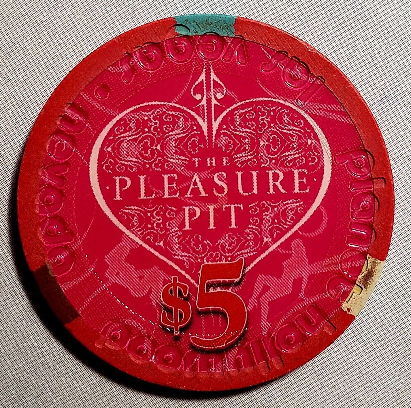 $5 Planet Hollywood Pleasure Pit Casino Chip - *All Pink Version* - Las Vegas  