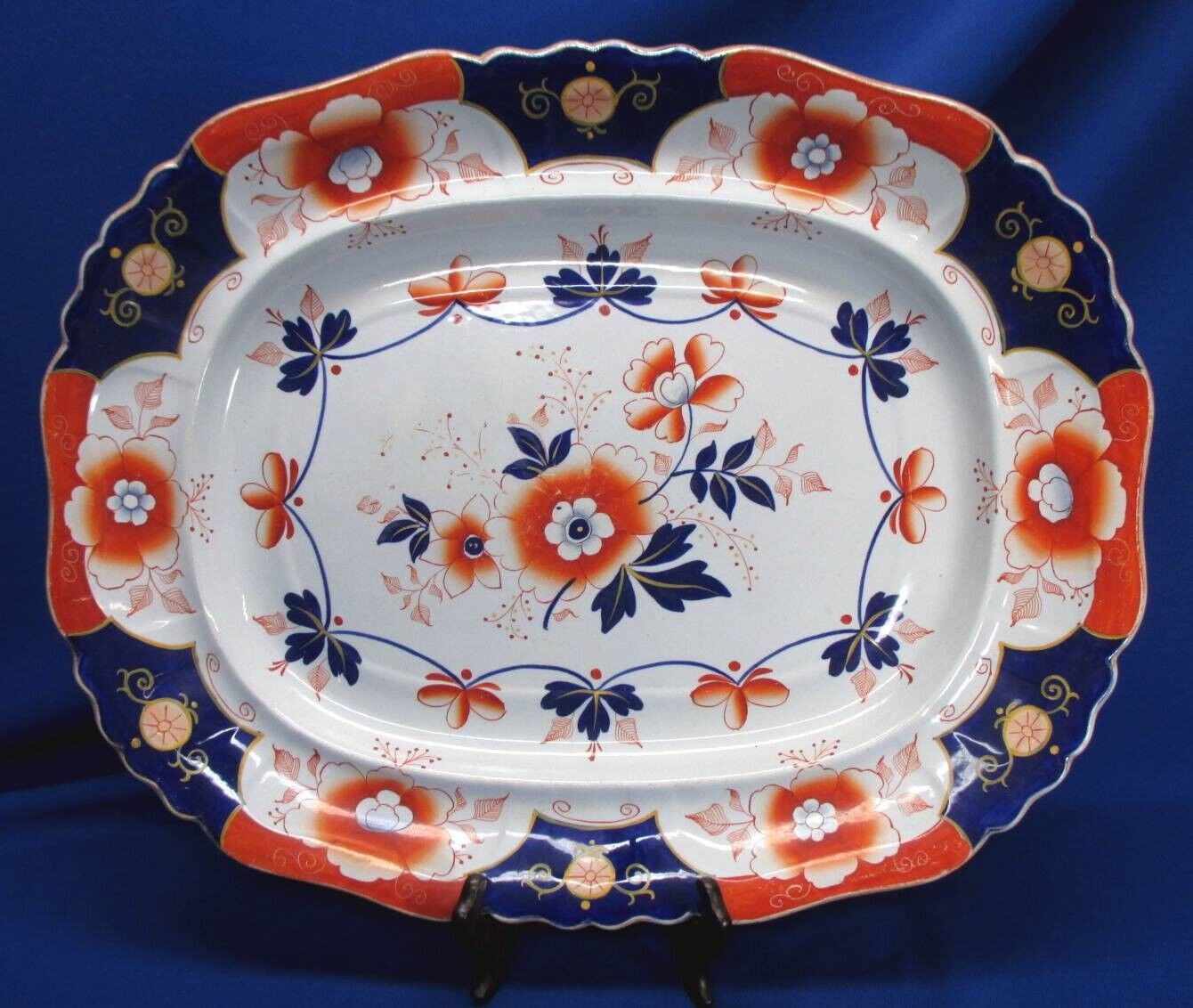 MAGNIFICENT EARLY  STAFFORDSHIRE GAUDY STYLE PLATTER 2\