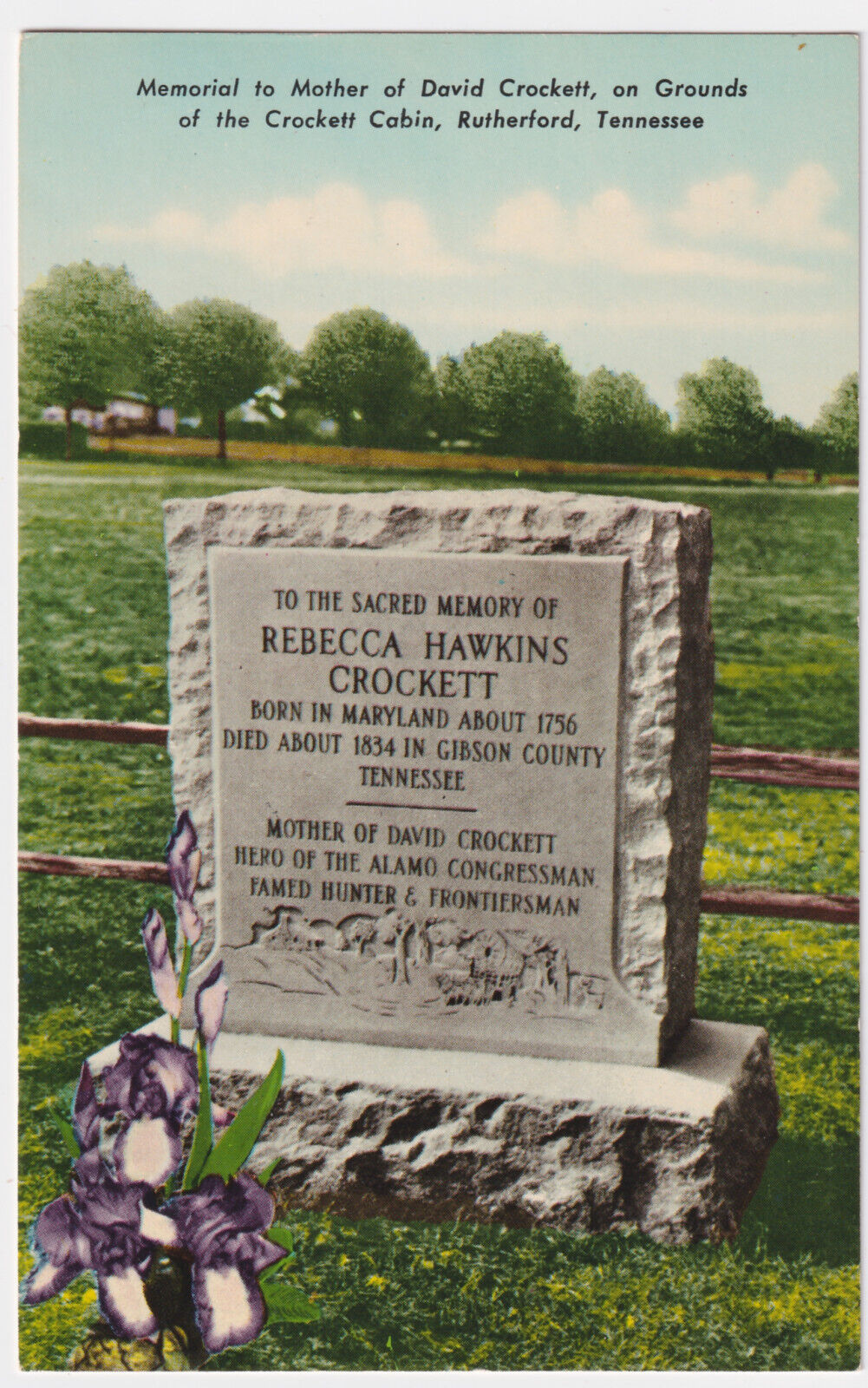 TENNESSEE RUTHERFORD REBECCA CROCKETT, MOTHER OF DAVEY CROCKETT, PUBLISHED 1967.