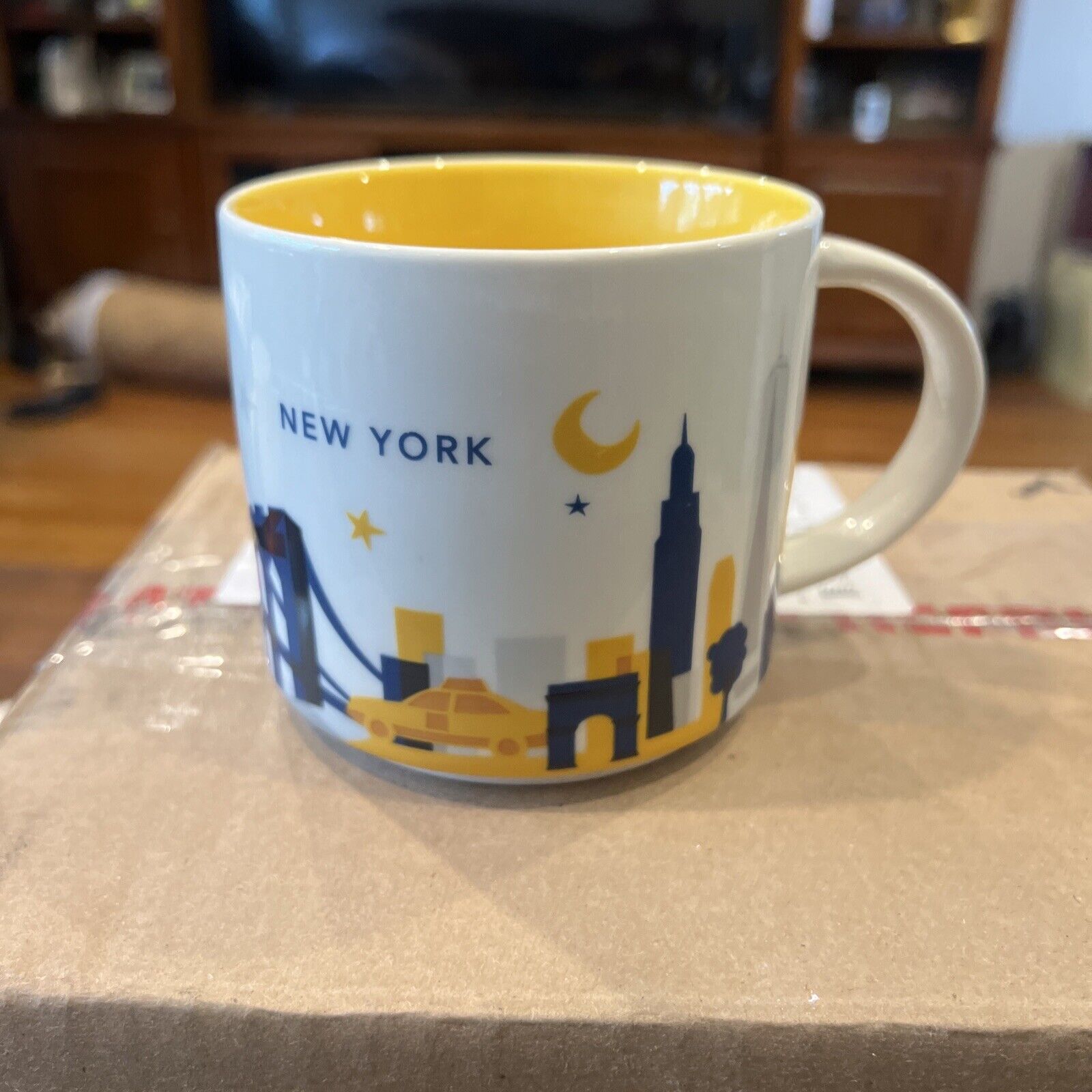 Starbucks Coffee Mug NEW YORK You Are Here Collection 2014 Ceramic 14 oz