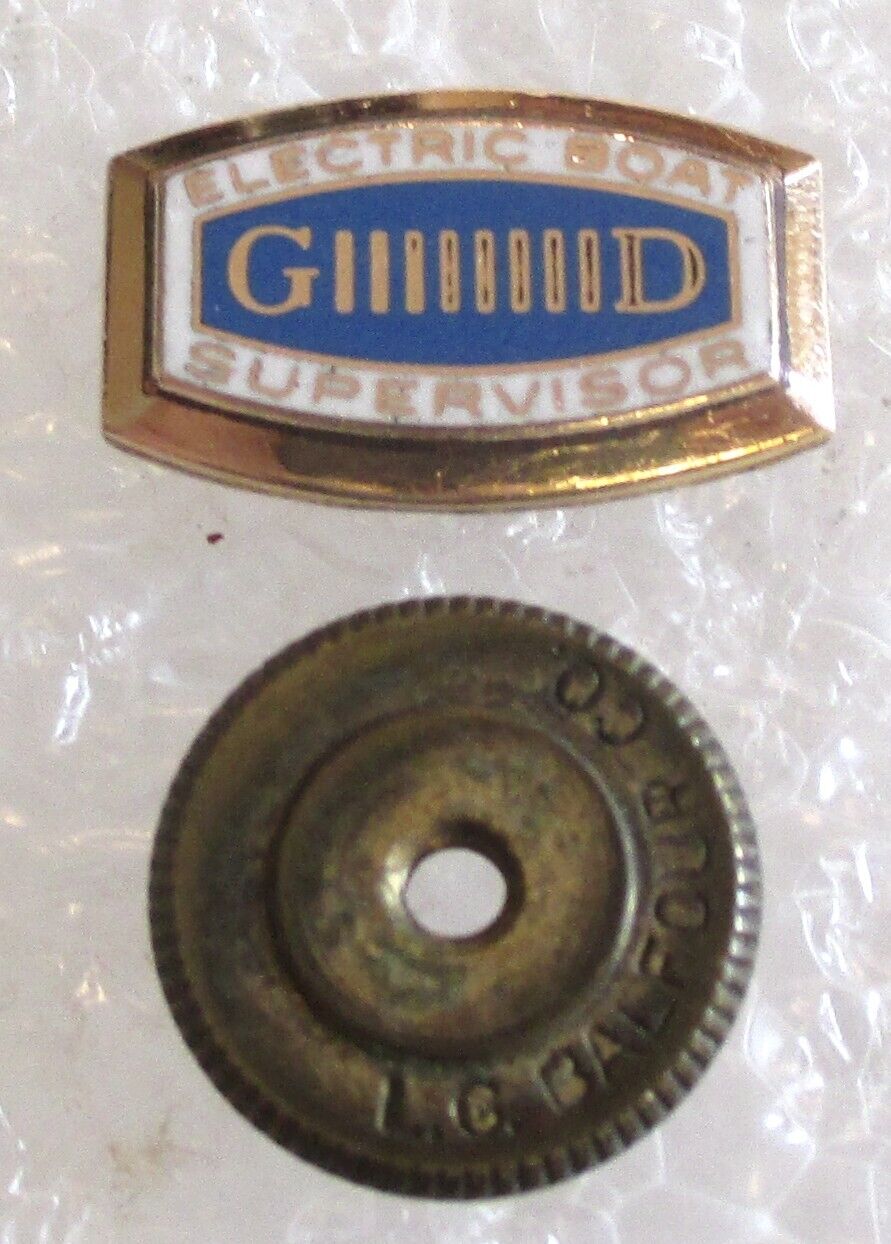 Vintage General Dynamics Electric Boat Division Supervisor Lapel Pin Submarines