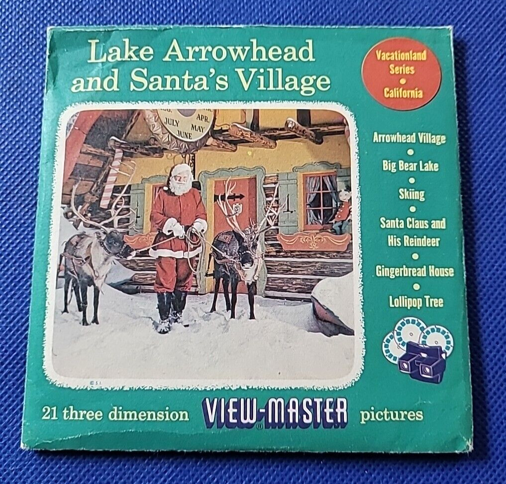 Rare A184 Lake Arrowhead & Santa\'s Village CA view-master Reels 213A B C Packet