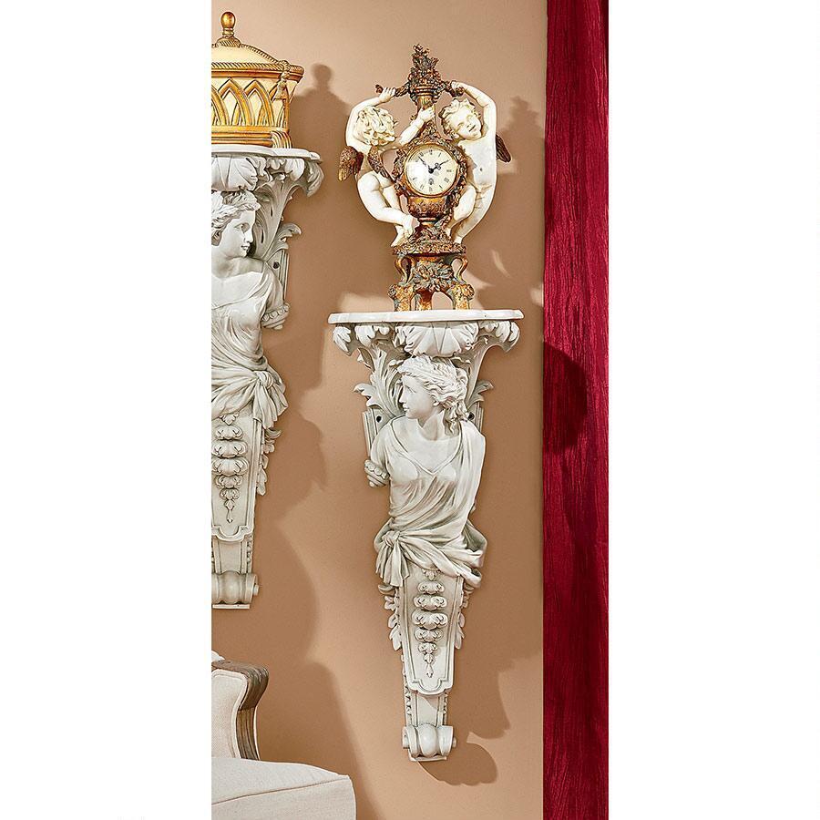 French Neoclassical Caryatid Left Facing 18th Century Replica Wall Sculpture