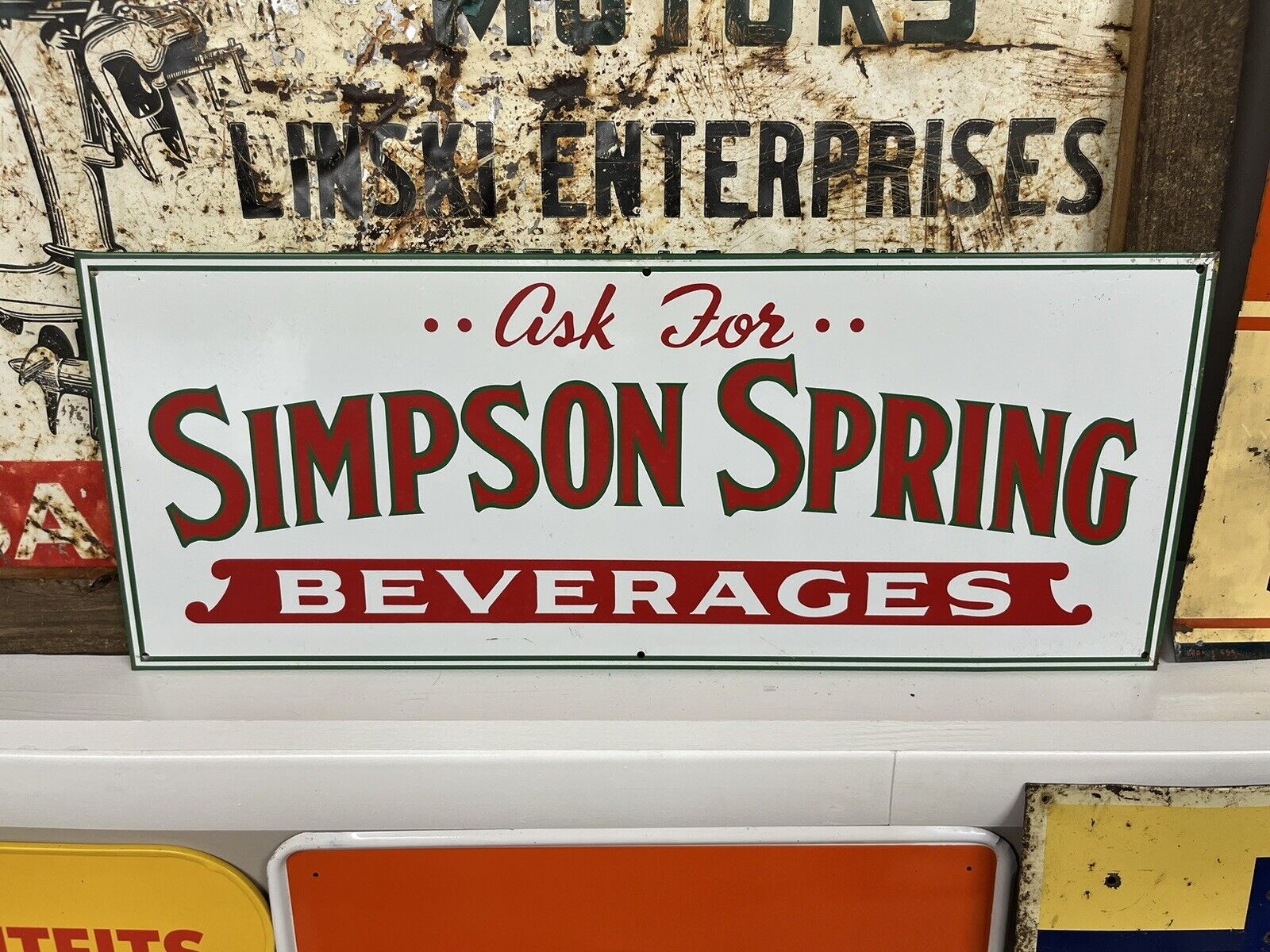 Vintage Simpson Spring Soda Sign