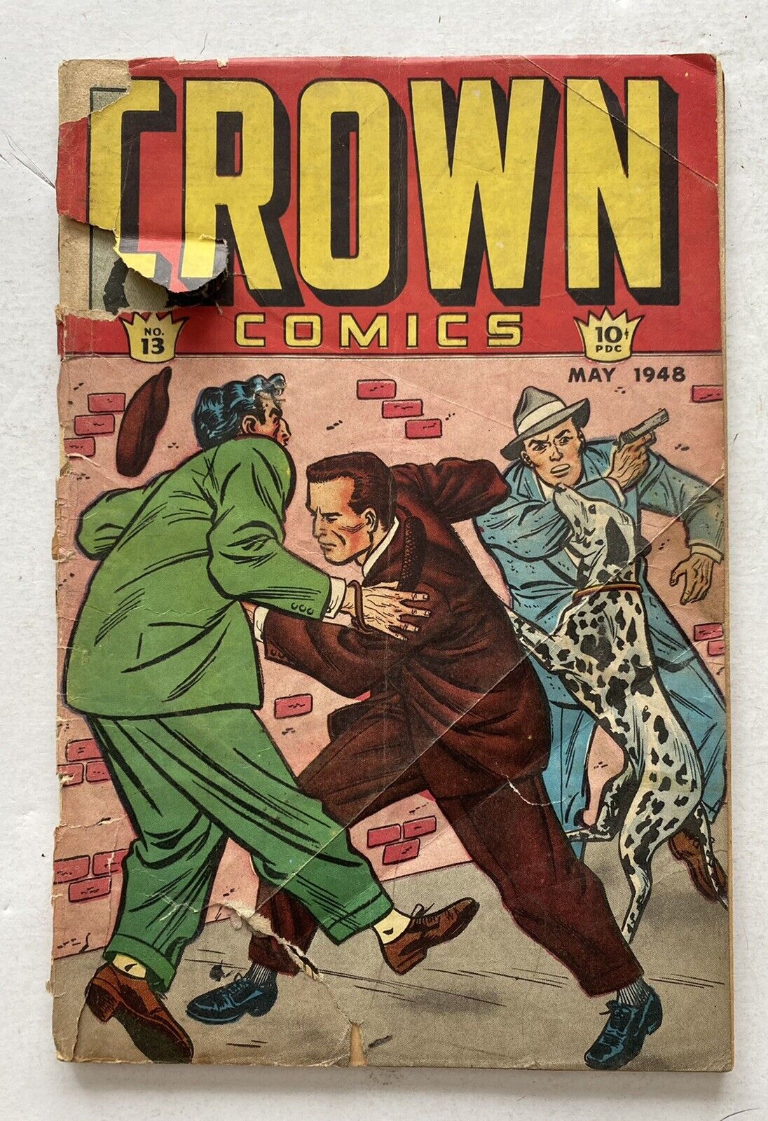 Crown Comics #13 McCombs Pub. 1948 Dalmation Dog Cover Scarce 