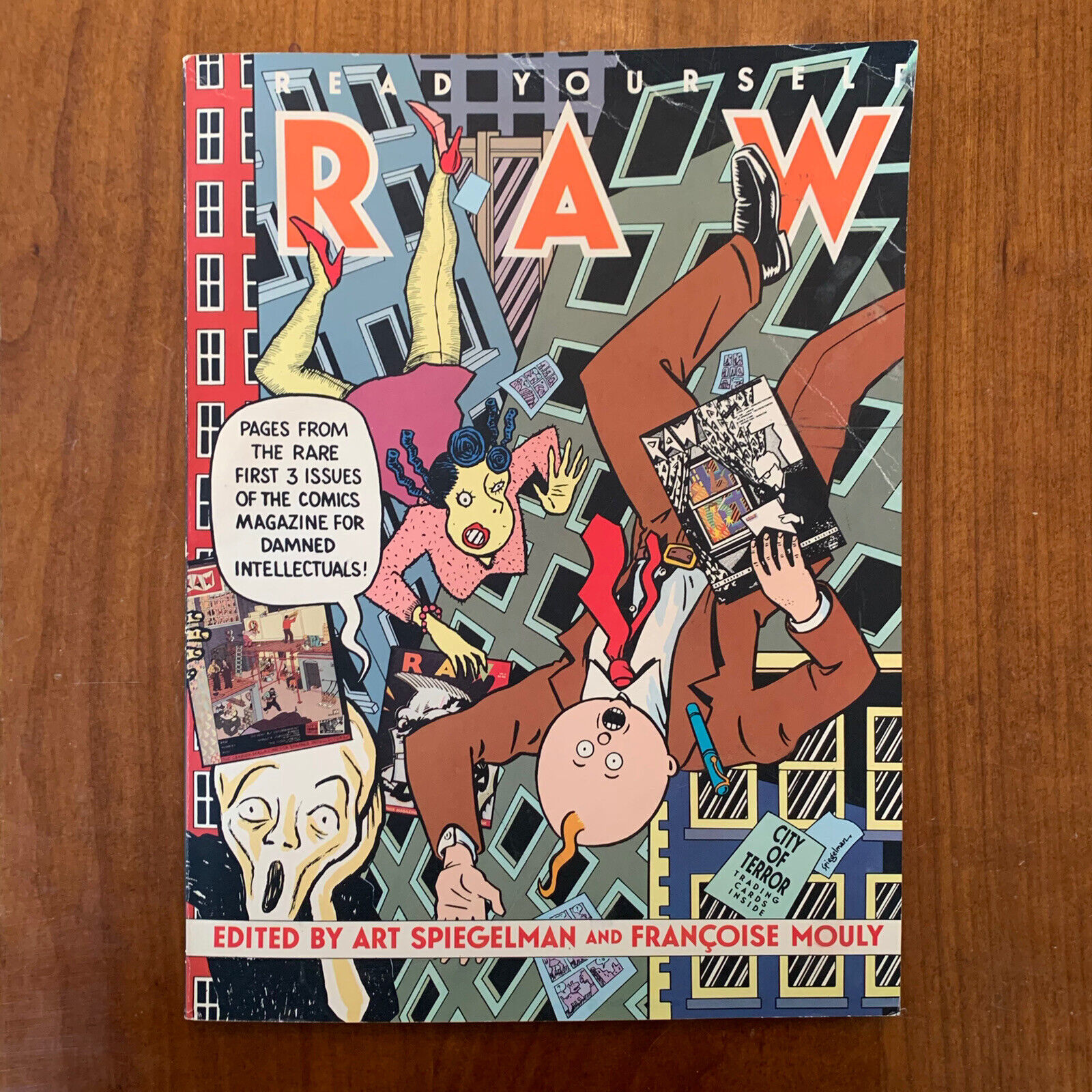 SIGNED Read Yourself RAW City Terror / Cards by Art Spiegelman & Francoise Mouly
