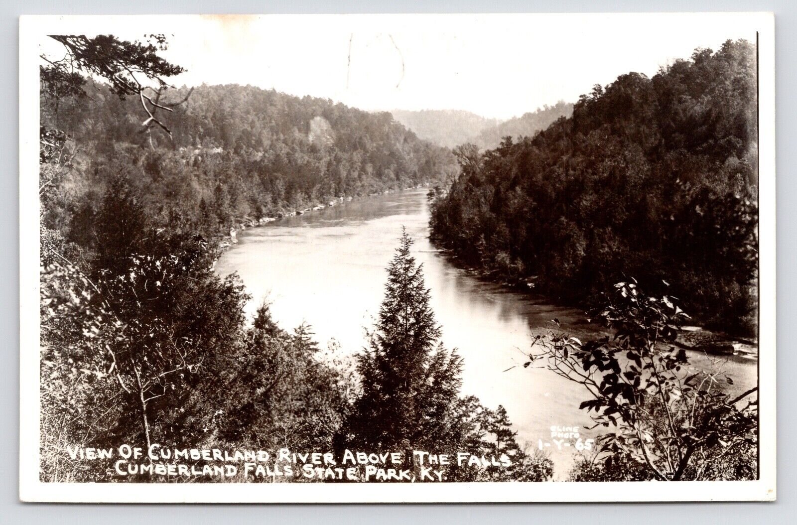 c1950s River Above Falls Cumberland River State Park Kentucky KY RPPC Postcard
